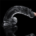 Clear 7.5 Inch Realistic Flexible Skin-Safe Dildo Adult Toy > Dildos > Realistic Dildos