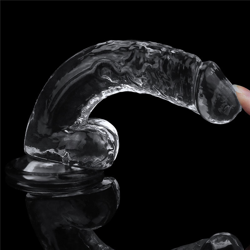 Clear 7.5 Inch Realistic Flexible Skin-Safe Dildo Adult Toy > Dildos > Realistic Dildos