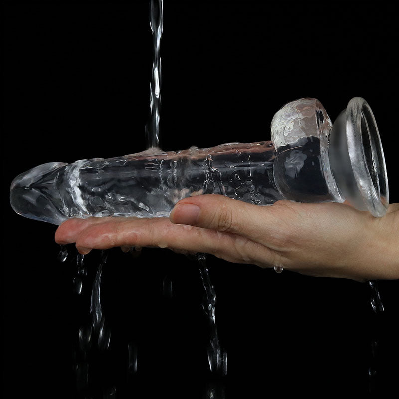 Clear 7.5 Inch Realistic Flexible Skin-Safe Dildo Adult Toy > Dildos > Realistic Dildos