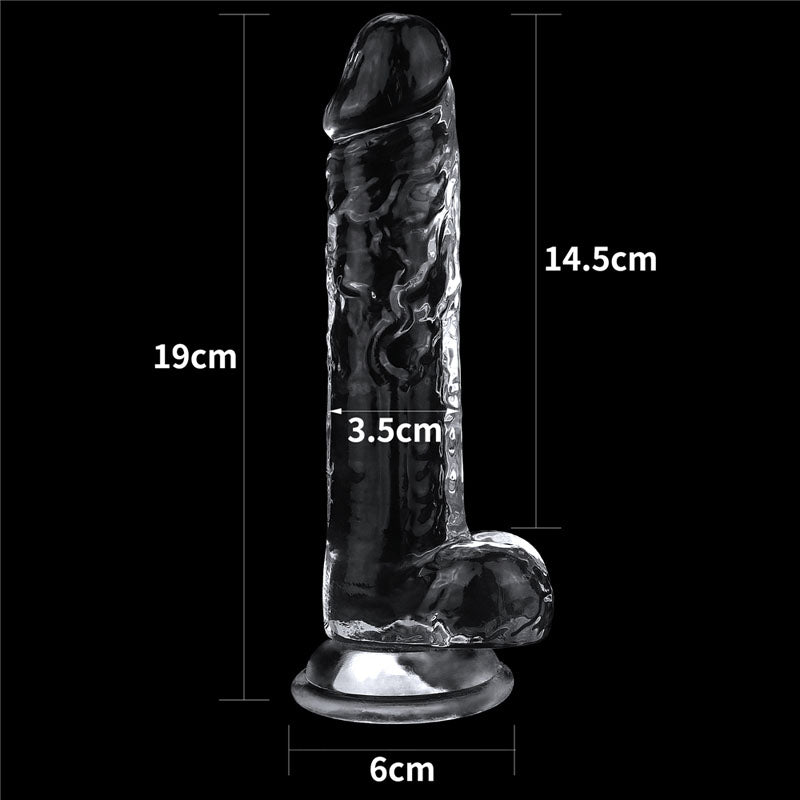 Clear Dildo 7.5 Inch Realistic Adult Pleasure Toy for Sensational Experiences > Realistic Dildos and Vibes > Realistic Dildos