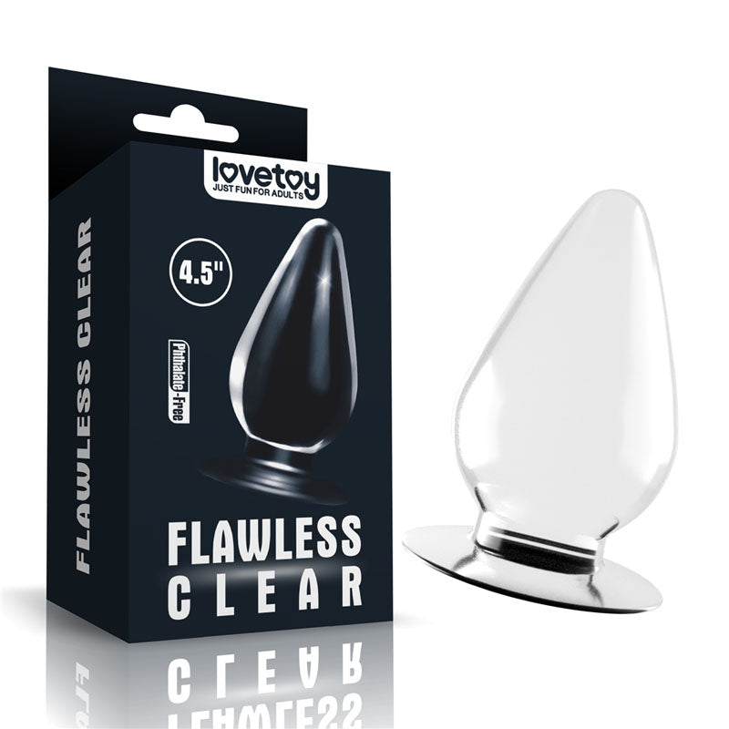 Flawless Clear Series (Transparent) – Realistic 4.5 Inch Butt Plug Clear > Anal Range > Butt Plugs