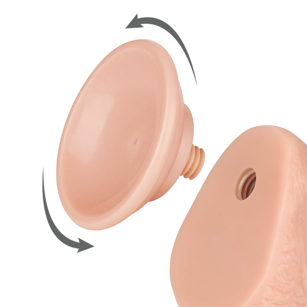 Sliding Skin Dual Layer Dong - 19.5 cm Flexible Flesh Toy Dongs Realistic
