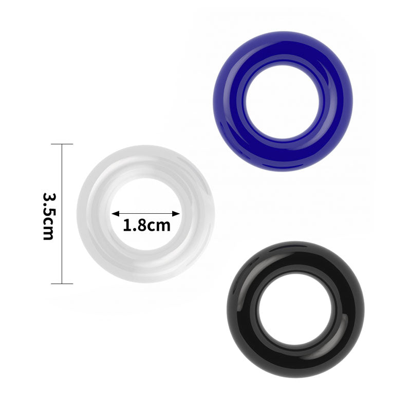 Coloured Triple Donut Cock Ring Set > Cock Ring > Sets