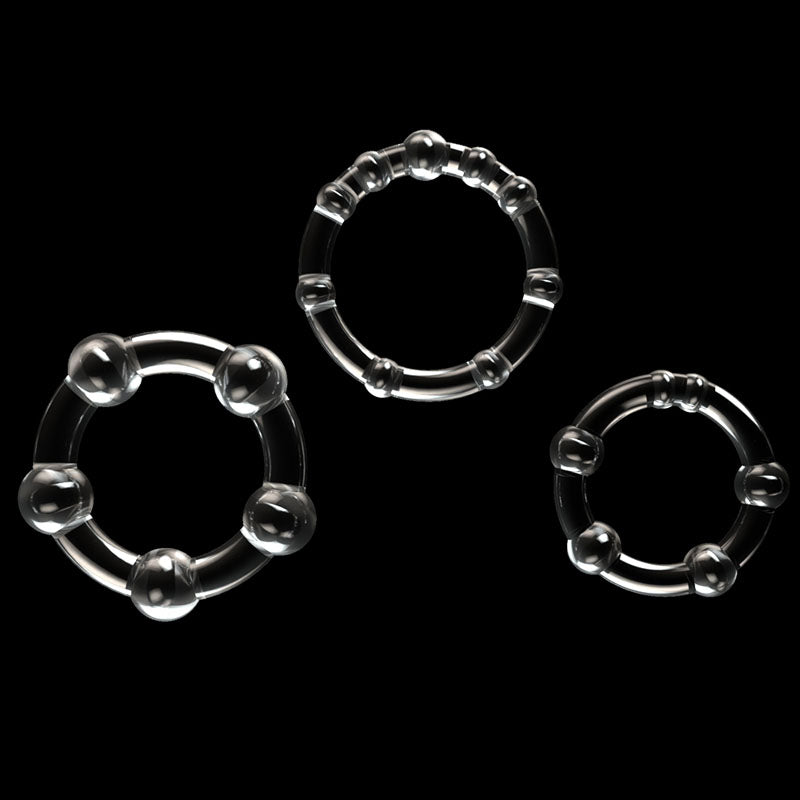 Power Plus Triple Beaded Cock Ring Set of 3 > Cock Ring > Sets