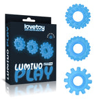 Lovetoy Glow In The Dark Lumino Cock Rings Set Of 3 Default Title > Cock Ring > Sets