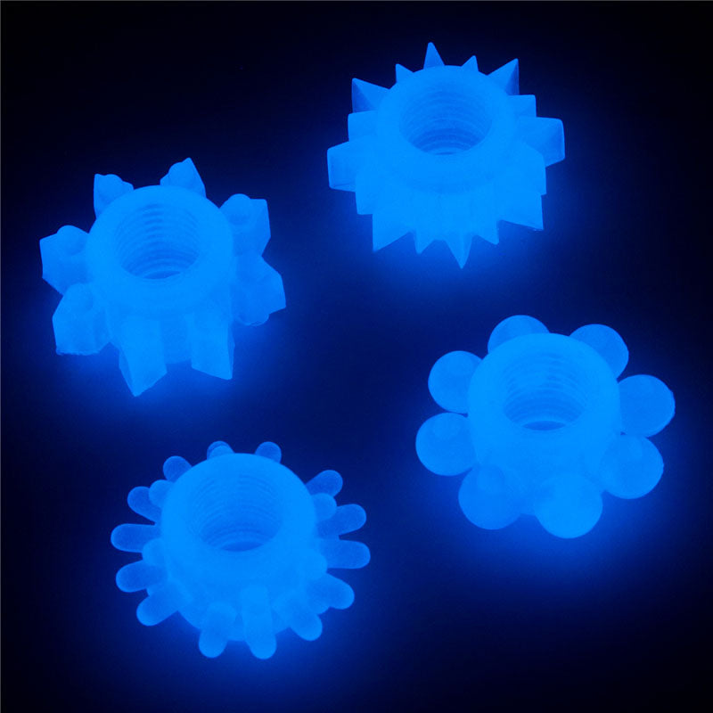 Lovetoy Glow In The Dark Lumino Cock Rings Play Pack Of 4 > Cock Ring > Sets