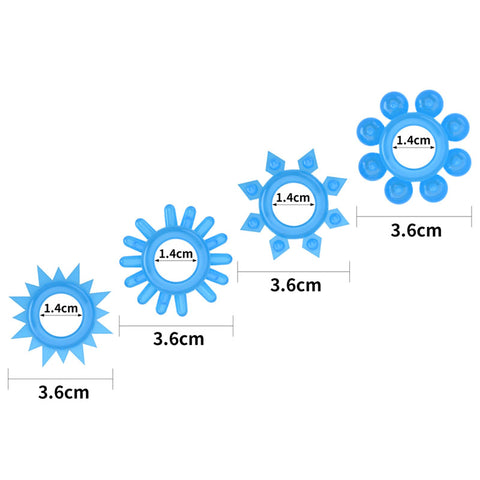 Lovetoy Glow In The Dark Lumino Cock Rings Play Pack Of 4 > Cock Ring > Sets