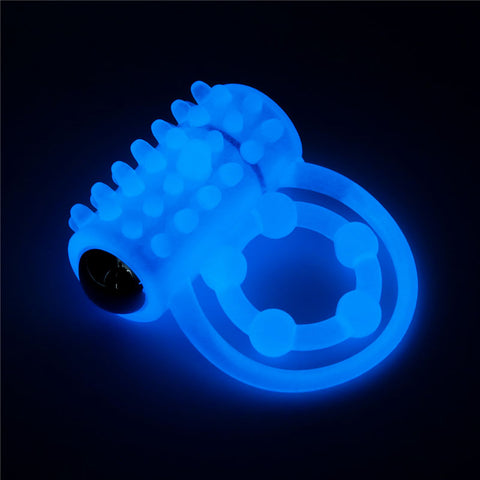 Lumino Play Vibrating Penis and Balls Ring Glow in the Dark Cock Ring COCK RINGS