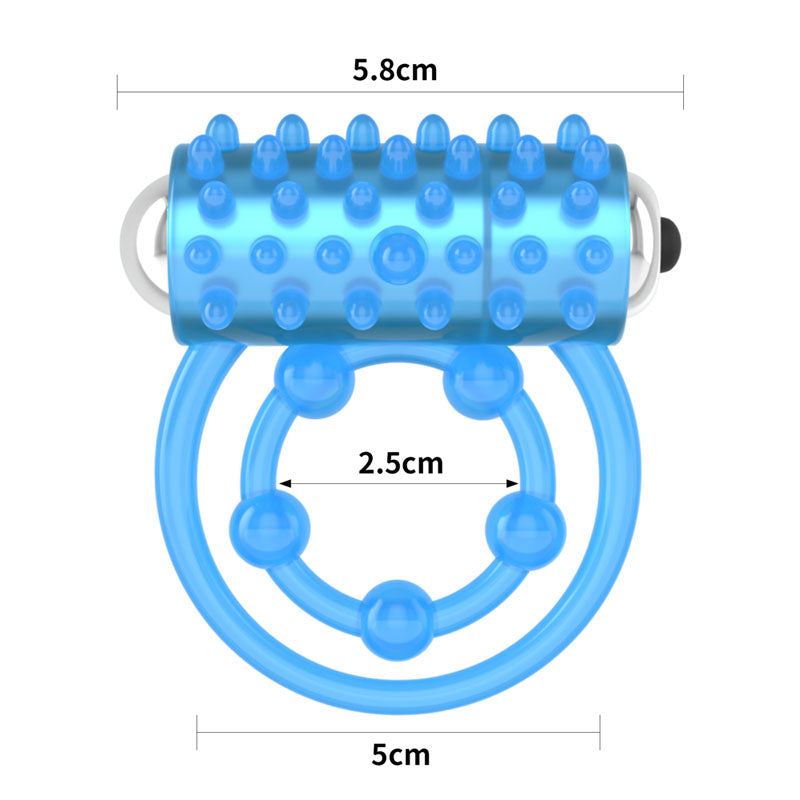 Lumino Play Vibrating Penis and Balls Ring Glow in the Dark Cock Ring COCK RINGS