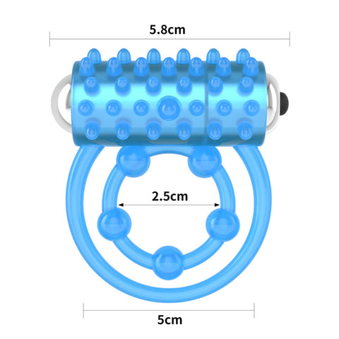 Lumino Play Vibrating Penis and Balls Ring Glow in the Dark Cock Ring COCK RINGS