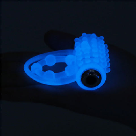 Lumino Play Vibrating Penis and Balls Ring Glow in the Dark Cock Ring COCK RINGS