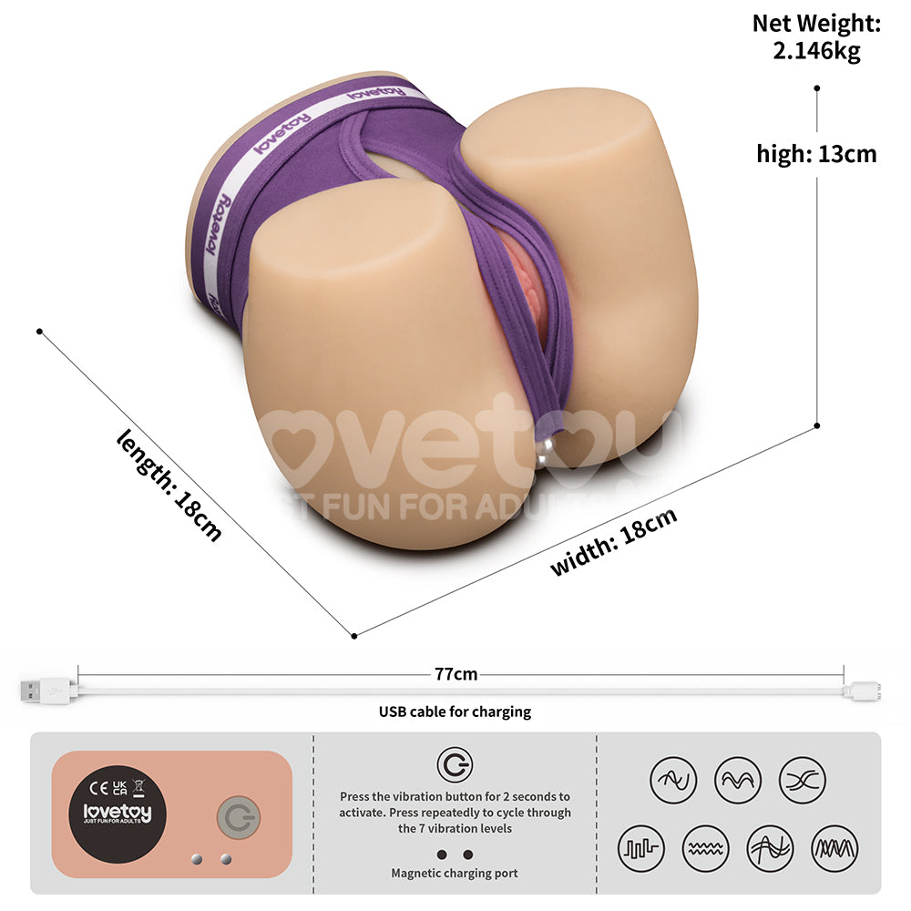 Streetgirls Dual Motor Automatic Pulse Masturbator with Realistic Vagina and Anus > Sex Toys For Men > Assbators