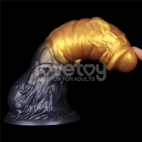 Aerosx Dual Density Inflatable Dildo (Gold/Blue) 7.5 Inch 24 cm – Adjustable Inflatable Dildo Fantasy Dongs