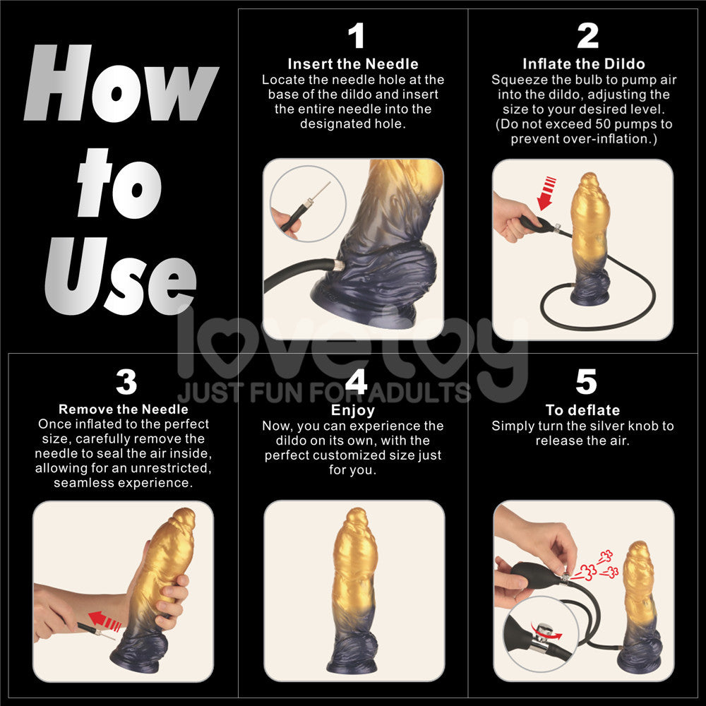 Aerosx Dual Density Inflatable Dildo – 10 Inch Inflatable Dildo > Dildos > Large Dildos