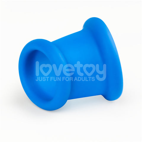 Lovetoy Pinnacle Pro Tapered Squeeze Stretcher Toy Blue > Sex Toys For Men > Ball Stretchers