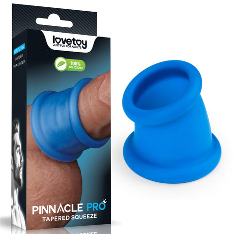 Lovetoy Pinnacle Pro Tapered Squeeze Stretcher Toy Blue Default Title > Sex Toys For Men > Ball Stretchers