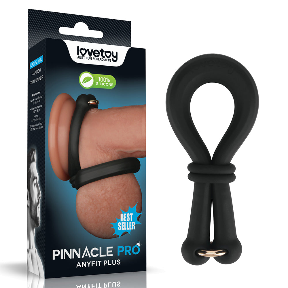 Pinnacle Pro AnyFit Plus – Adjustable Silicone Cock Ring Stretcher Black > Cock Ring > Adjustable