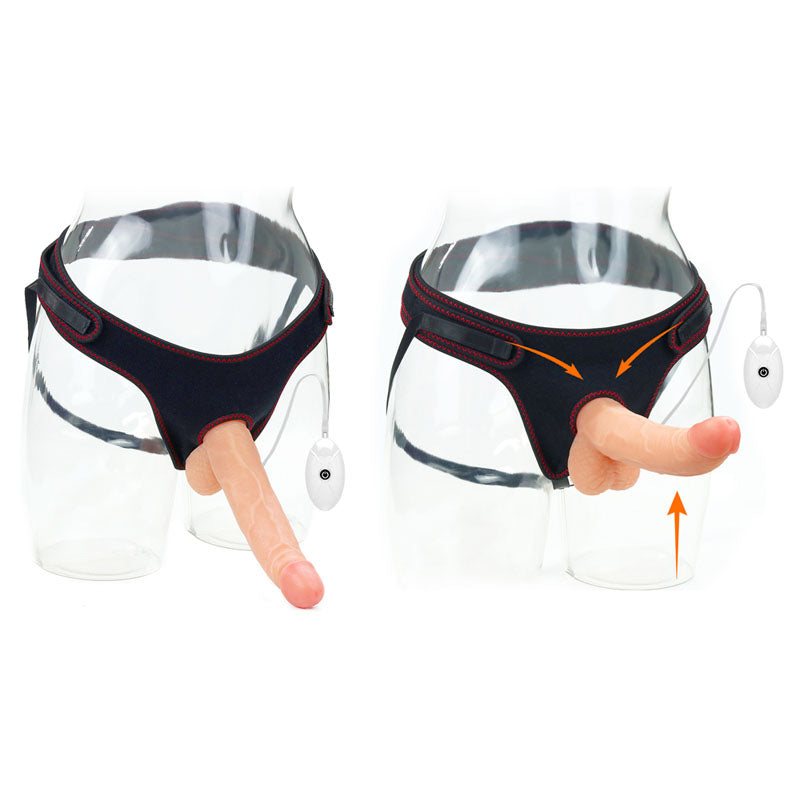 Ingen Vibrating Easy Strap-On Set 21.6 cm 8.5 Inch Vibrating Dildo > Realistic Dildos and Vibes > Strap On Harnesses