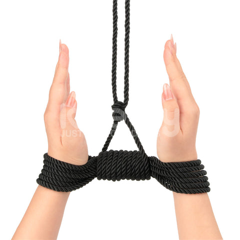 Rebellion Reign Silky Bondage Rope - Black 10 Metres Length BONDAGE-TOYS