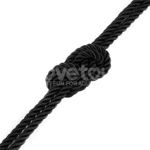 Rebellion Reign Silky Bondage Rope - Black 10 Metres Length BONDAGE-TOYS