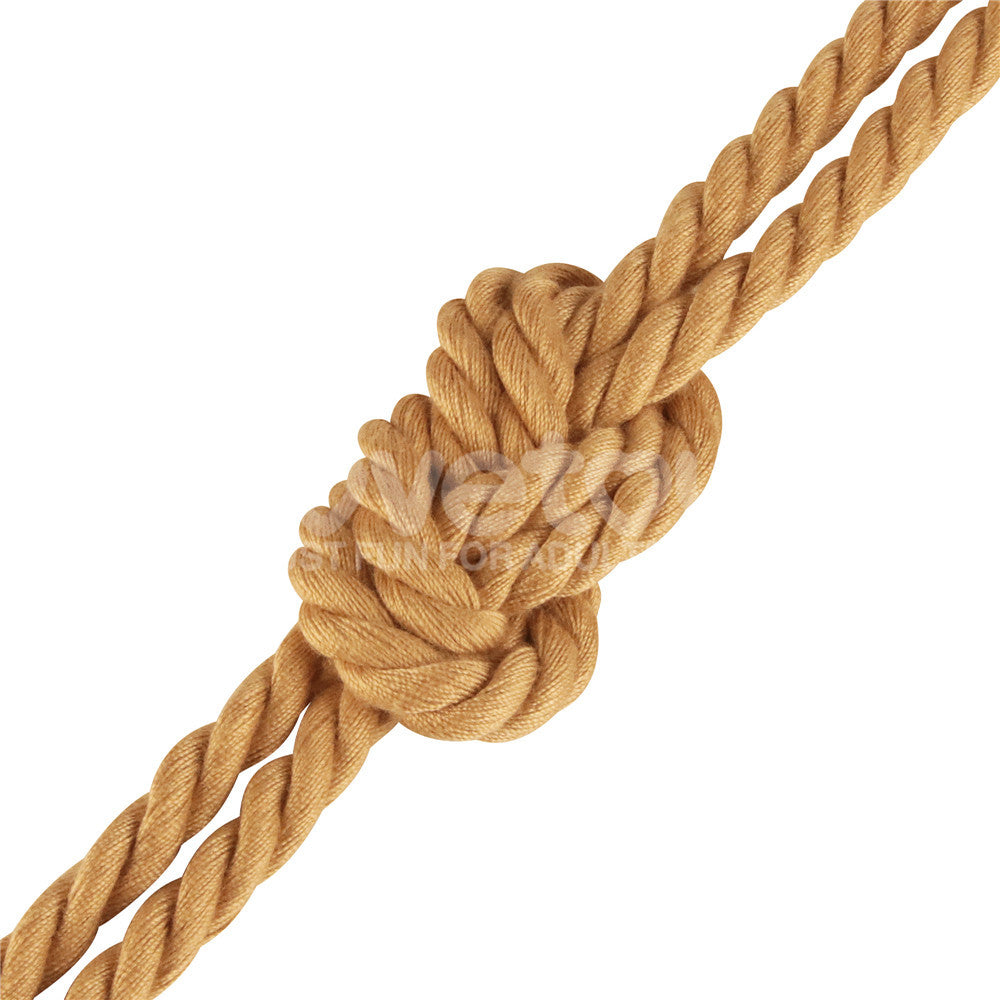Rebellion Reign Natural Knot Bondage Rope 10 Meter Durable Cotton-Soft Rope > Bondage Gear > Rope