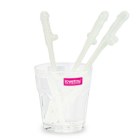 Lovetoy Pack Of 9 Willy Straws Glow In The Dark Bachelor & Bachelorette Items