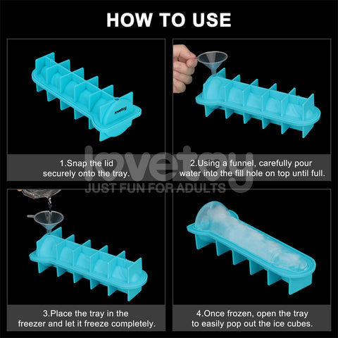 Realistic Penis-Shaped Silicone Ice Tray – Flexible Food-Grade Silicone Ice Mold > Novelties > Party Supplies