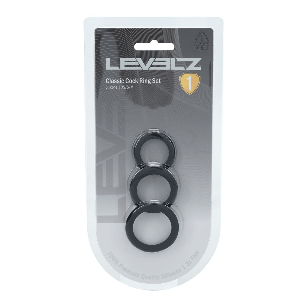 LEVELZ Classic Silicone Cock Ring Set - XS/S/M - Cock Rings - Set of 3 Sizes > Cock Ring > Sets