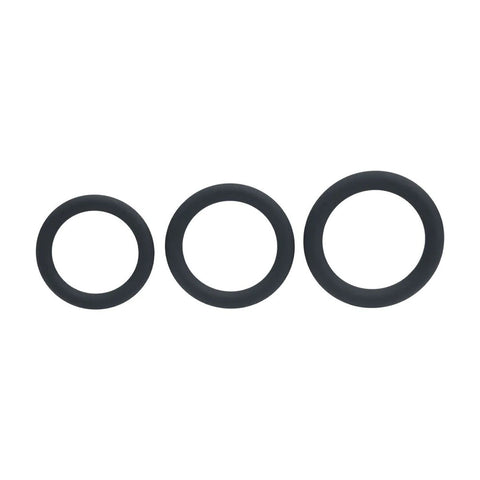 Levelz Classic Silicone Cock Ring Set Large Extra Large XXL – Body-Safe Silicone Cock Rings Set of 3 Sizes COCK RING Set