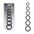 Levelz Classic Silicone Cock Ring Set (6 Sizes) – Body-Safe Silicone Cock Rings Set Black > Cock Ring > Sets