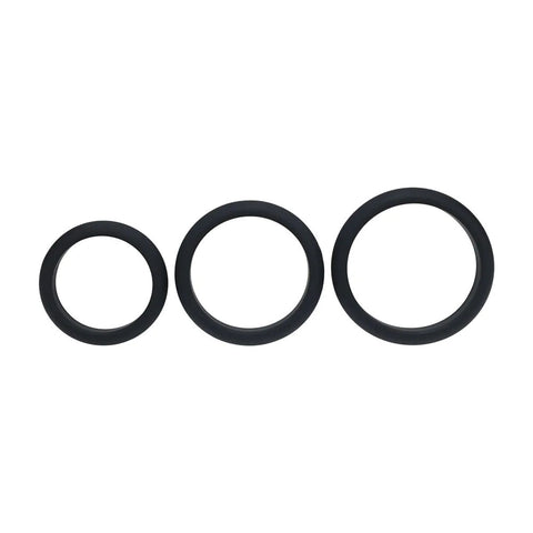 Levelz Wide O Silicone Cock Ring Set (Large, Extra Large, XXL) – Body-Safe Silicone Cock Rings Set of 3 COCK RING Set