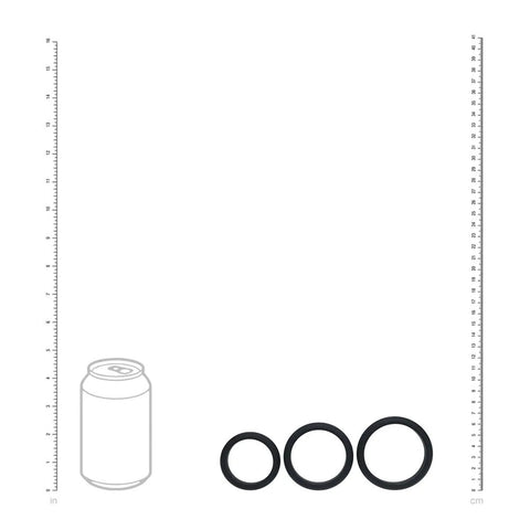 Levelz Wide O Silicone Cock Ring Set (Large, Extra Large, XXL) – Body-Safe Silicone Cock Rings Set of 3 COCK RING Set