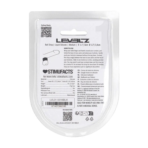 Levelz Liquid Silicone Ball Strap – Body-Safe Non-Vibrating Ball Strap > Sex Toys For Men > Ball Stretchers