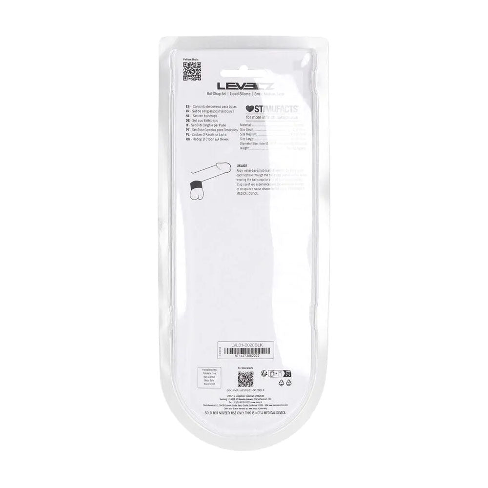 Levelz Liquid Silicone Ball Strap Set of 3 – Firm Flexible Ball Stretchers Set > Sex Toys For Men > Ball Stretchers