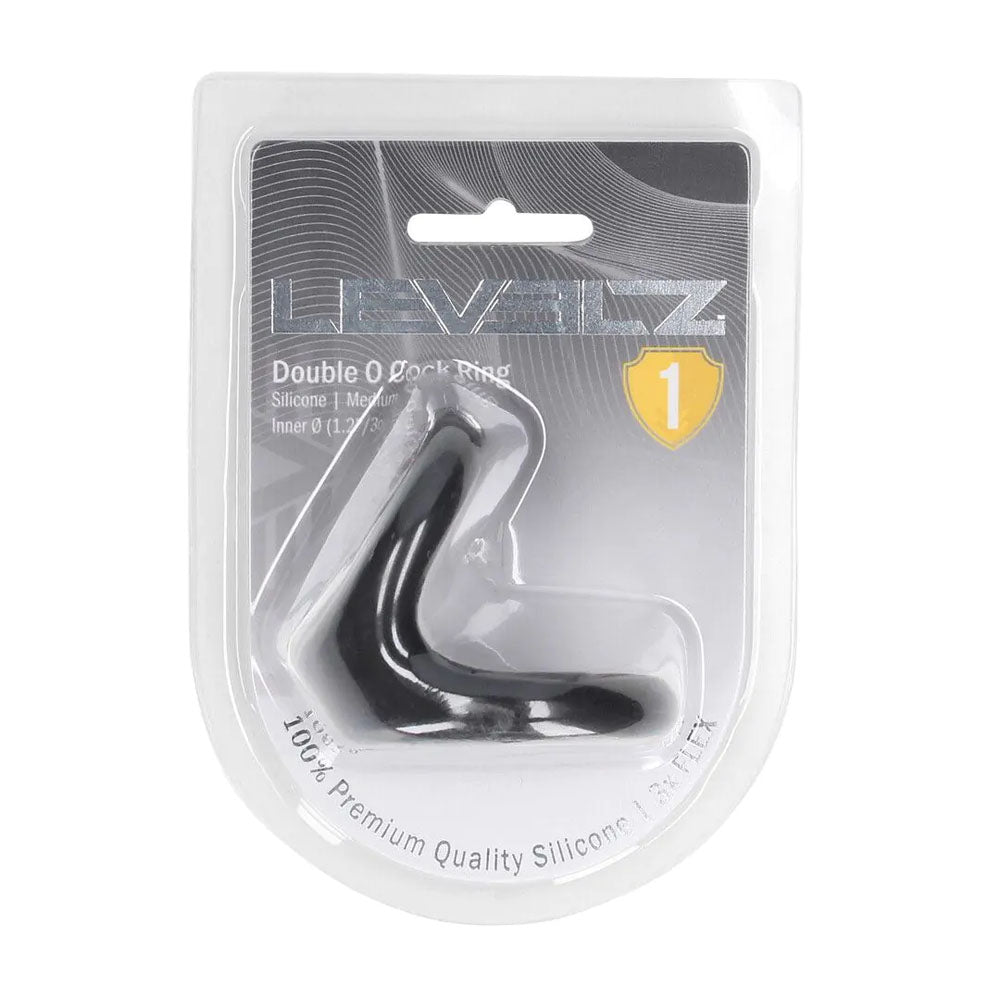Levelz Double O Silicone (Black) – Dual-Loop Cock and Balls Ring > Cock Ring > Sling