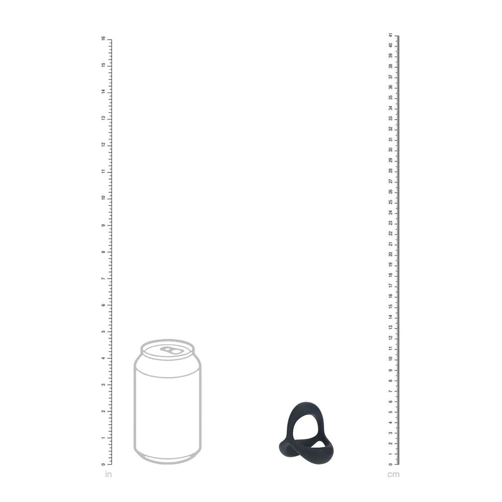 Levelz Tri O Ergo (Black) – Silicone Cock and Balls Ring > Cock Ring > Sling