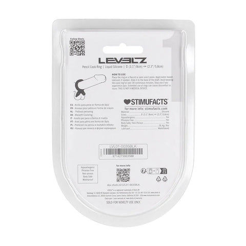 LEVELZ Pencil Liquid Silicone Cock Ring – Premium Non-Vibrating Silicone Cock Ring COCK RINGS