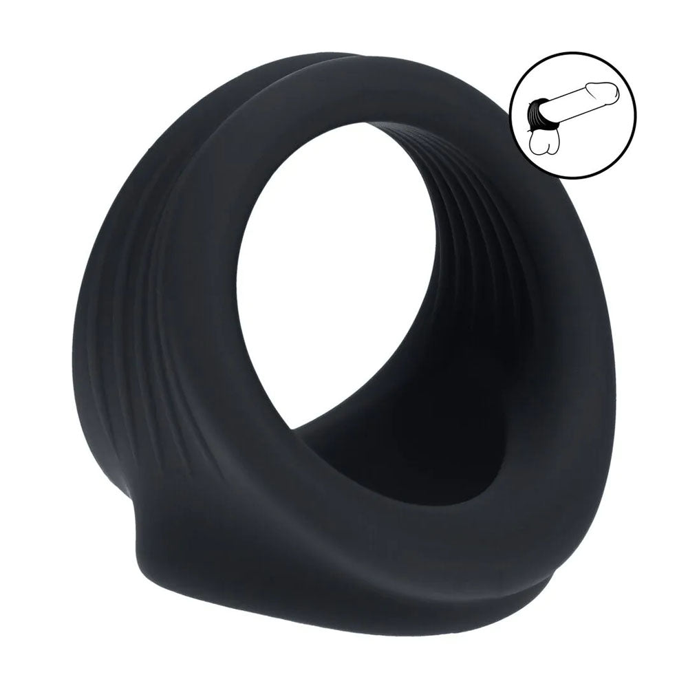 Levelz Silicone Cock & Ball Harness – Thick Supportive Cock and Ball Ring > Cock Ring > Sling