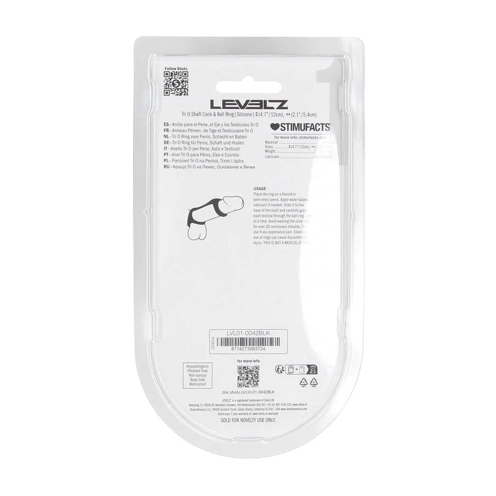 Levelz Tri-O Body Safe Harness Style Silicone Cock Ball Ring > Cock Ring > Sling