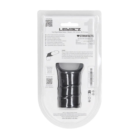 LEVELZ Silicone Cock Ring and Ribbed Sleeve – Body-Safe Silicone Cock Ring with Sleeve SLEEVES