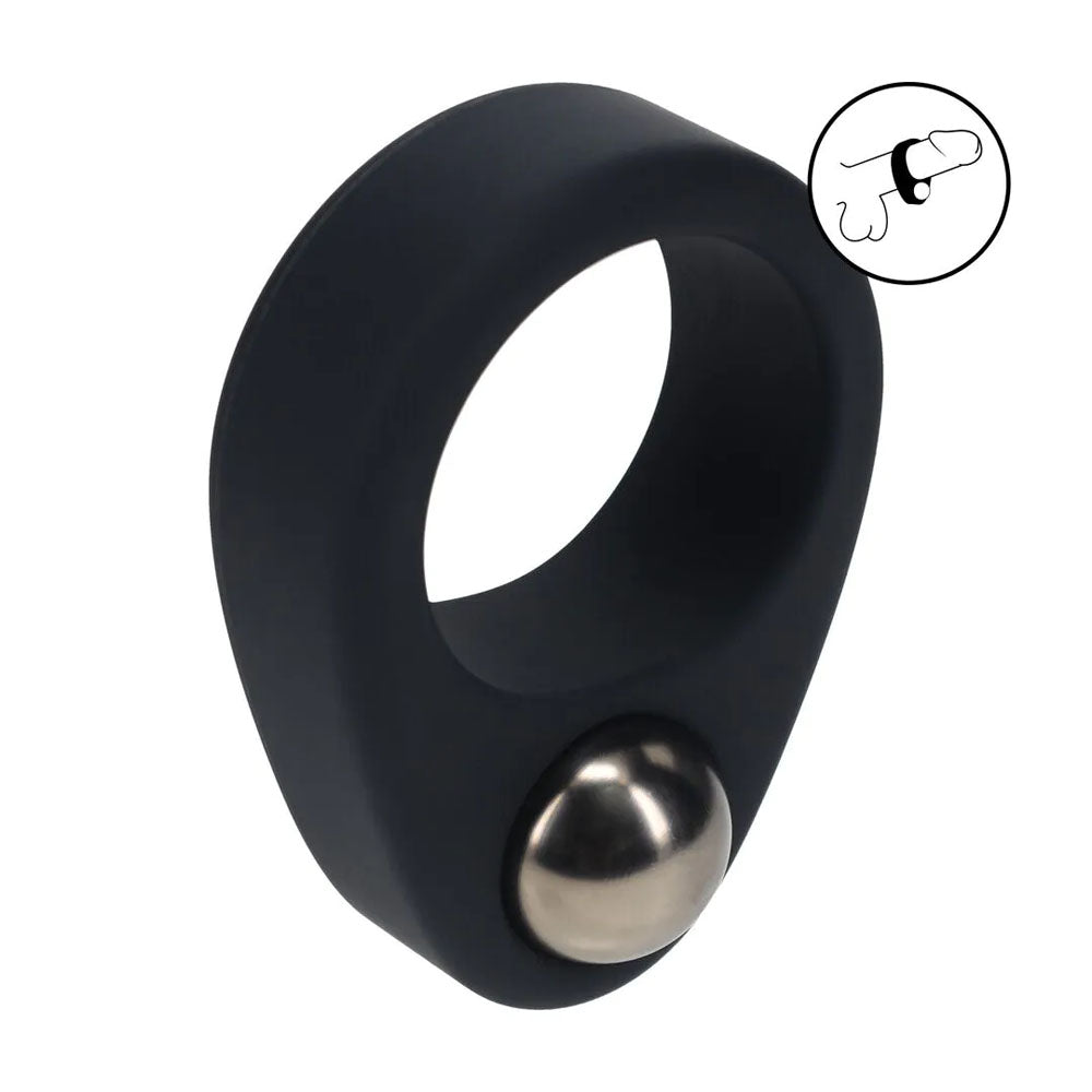 LEVELZ Single Weighted Ball (Black) – Weighted Cock Ring Secondary image