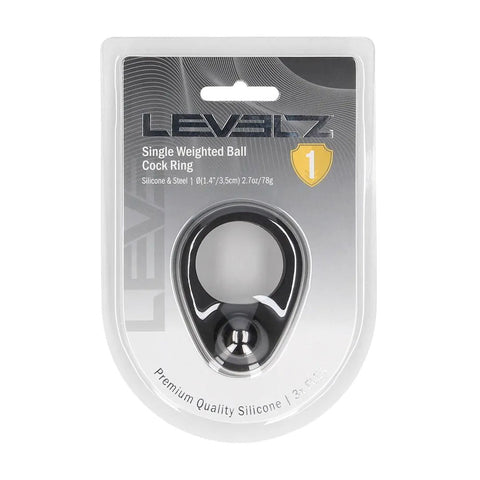 LEVELZ Single Weighted Ball (Black) – Weighted Cock Ring COCK RINGS