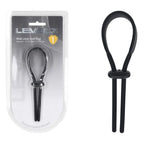 Levelz Wide Adjustable Silicone Lasso (Black) – Flexible Non-Vibrating Adjustable Cock Ring Black > Cock Ring > Adjustable