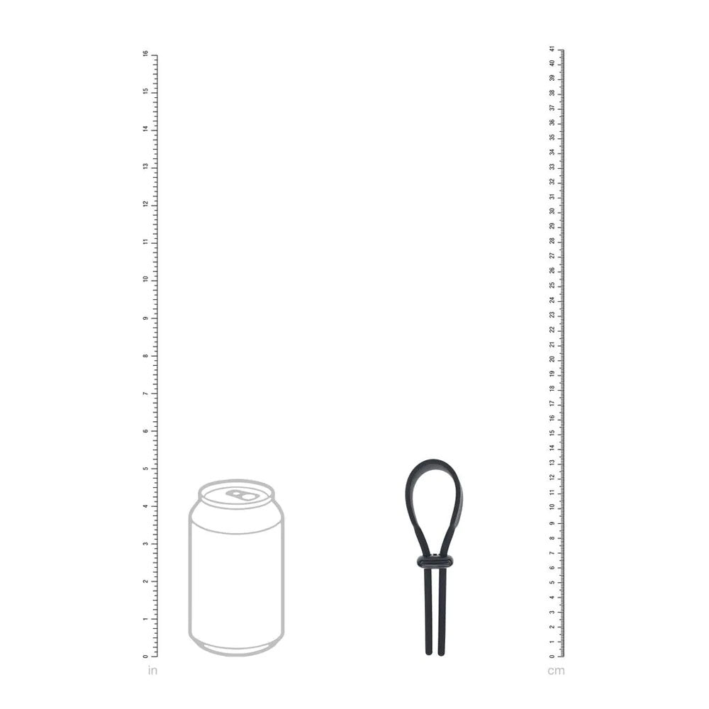 Levelz Wide Adjustable Silicone Lasso (Black) – Flexible Non-Vibrating Adjustable Cock Ring > Cock Ring > Adjustable