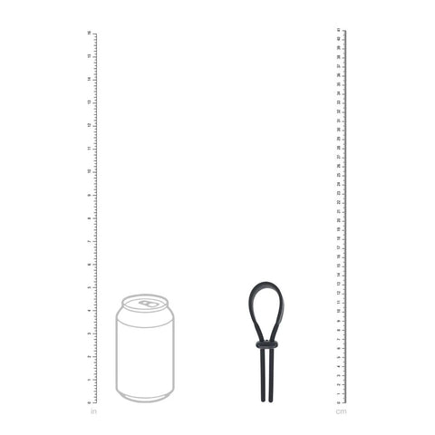 Levelz Wide Adjustable Silicone Lasso (Black) – Flexible Non-Vibrating Adjustable Cock Ring COCK RINGS Adjustable