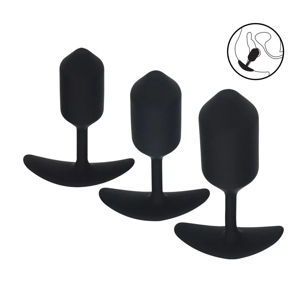 LEVELZ Silicone Weighted Anal Plug Training Set – Weighted Butt Plugs Set of 3 Sizes > Anal Range > Butt Plug Kits Main image