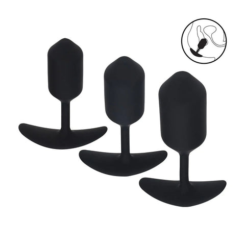 LEVELZ Silicone Weighted Anal Plug Training Set – Weighted Butt Plugs Set of 3 Sizes > Anal Range > Butt Plug Kits
