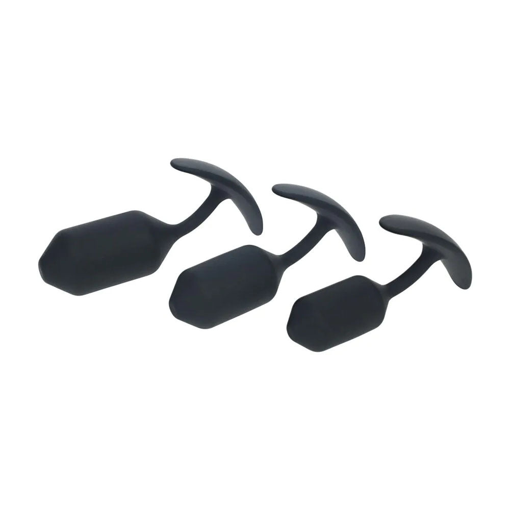 LEVELZ Silicone Weighted Anal Plug Training Set – Weighted Butt Plugs Set of 3 Sizes > Anal Range > Butt Plug Kits