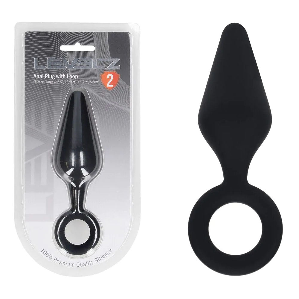 LEVELZ Silicone Anal Plug Large – Slim Large Butt Plug Black > Anal Range > Butt Plugs Main image