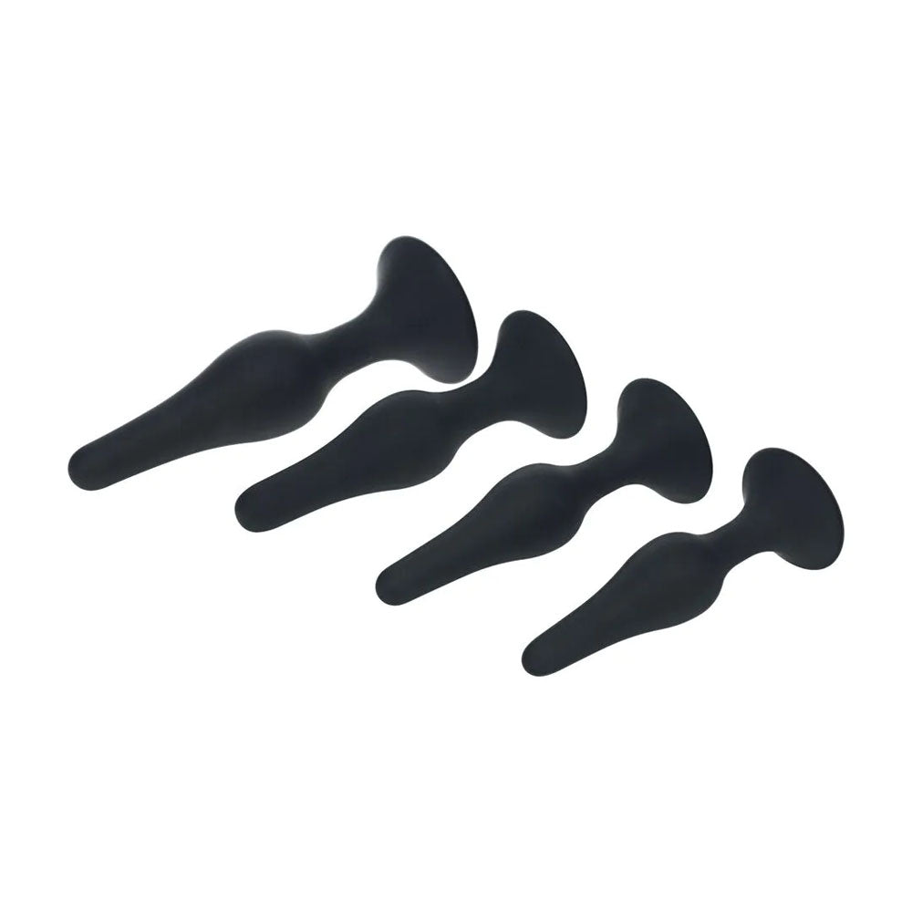 Levelz Slim Silicone Anal Plug Kit Set of Four – Premium Silicone Butt Plugs > Anal Range > Butt Plug Kits